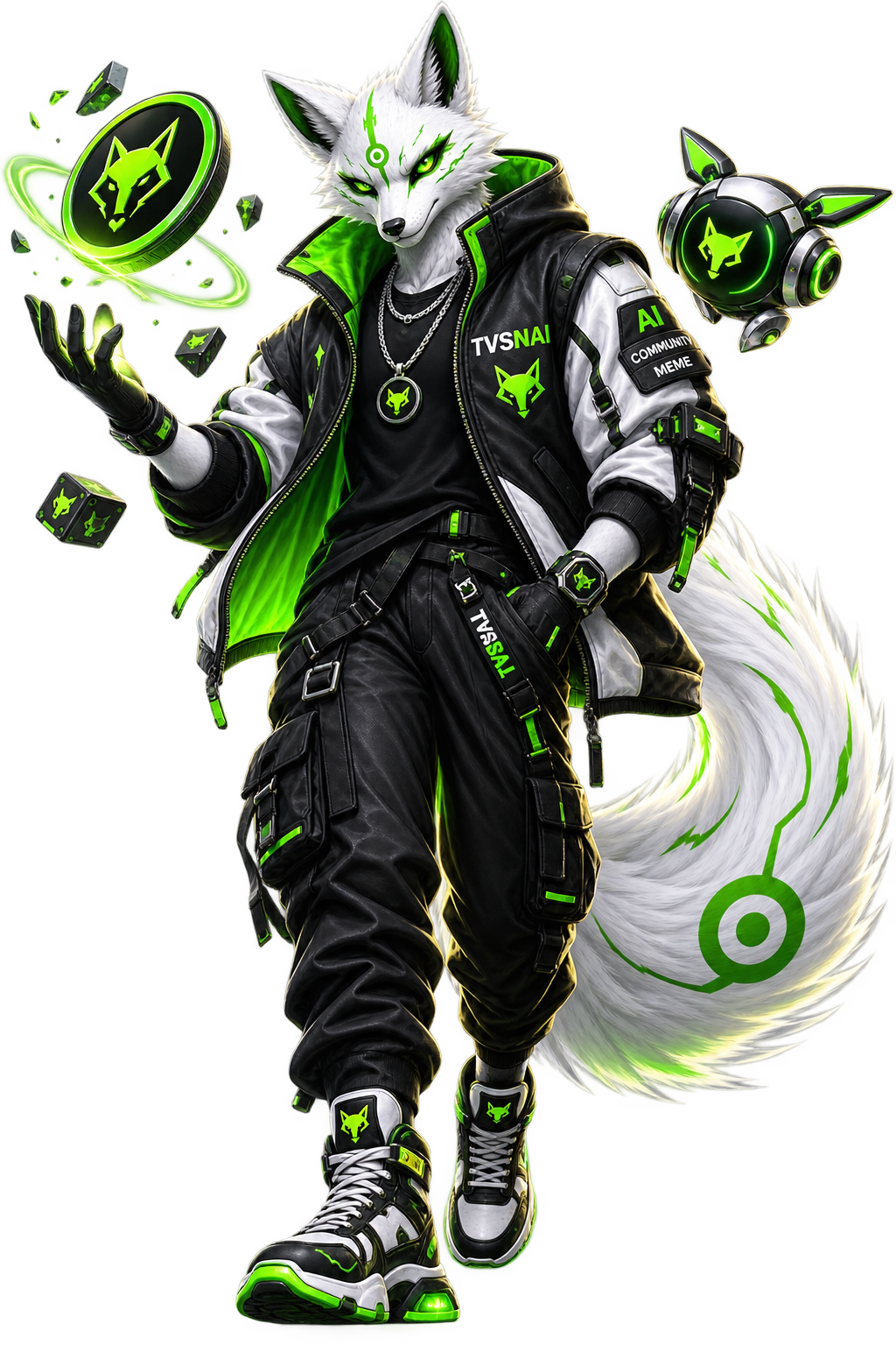 TVSNAI fox in motion with holographic elements
